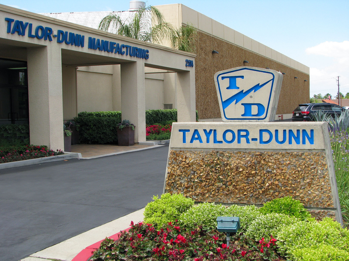 close up of Taylor Dunn Manufacturing Entrance
